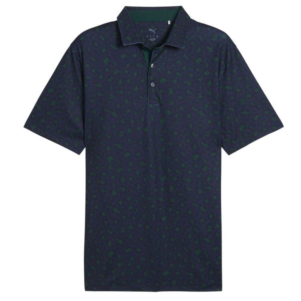 Puma Mens Cloudspun Rosette Tailored Polo Shirt / Deep Navy